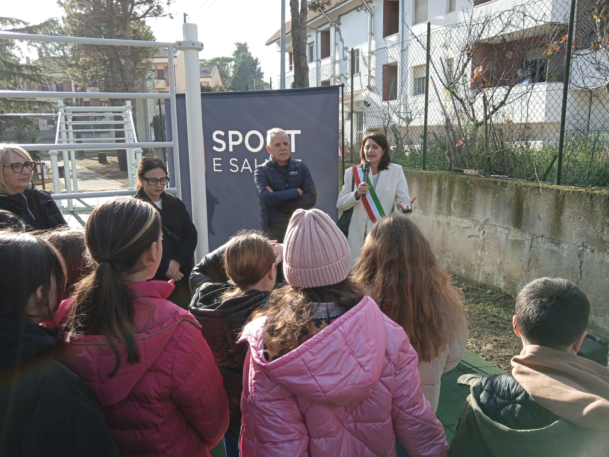 Proseguono le inaugurazioni delle aree attrezzate nei parchi. Oggi taglio del nastro a Spoltore (Pescara)