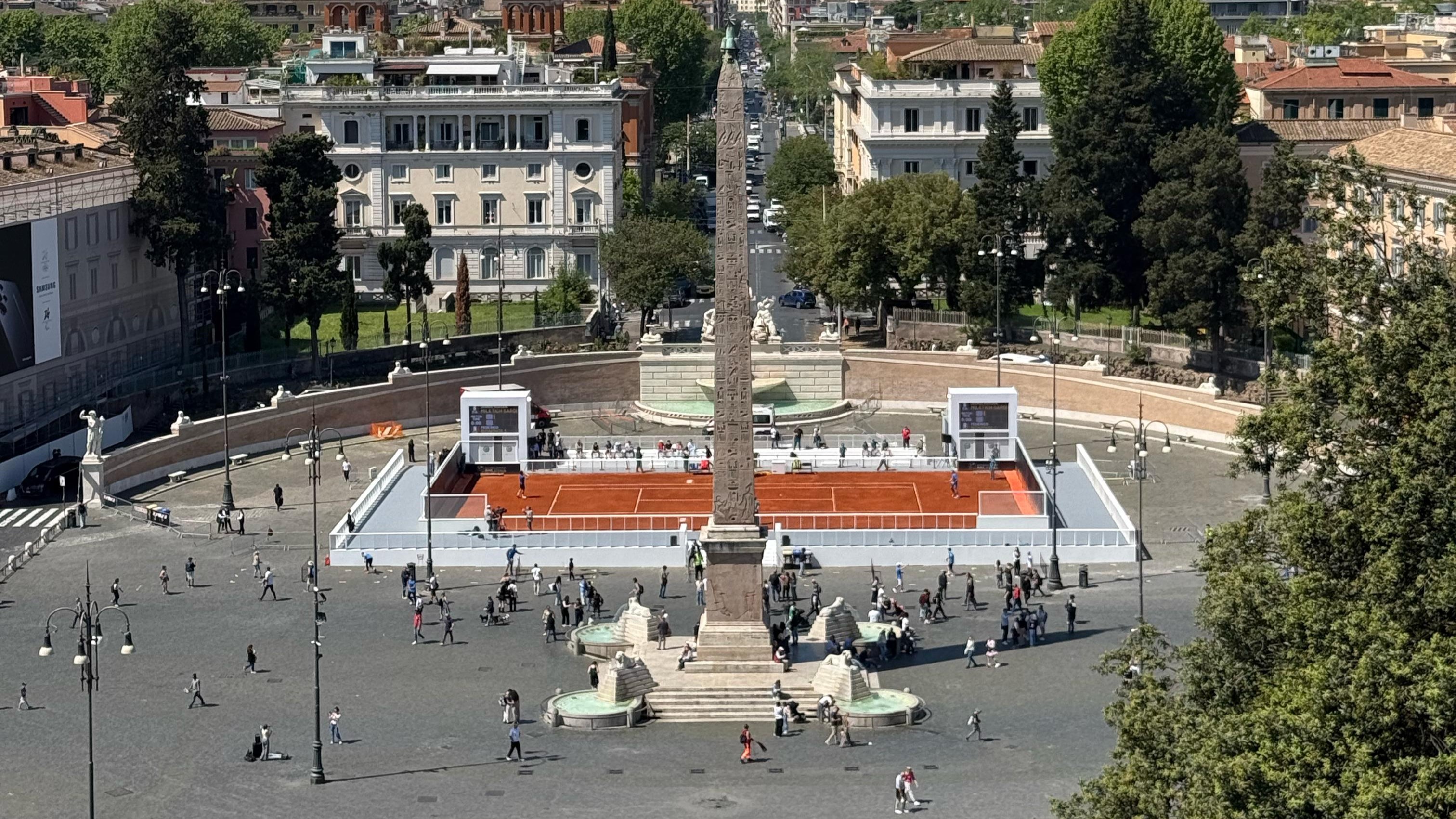 Internazionali d'Italia BNL 2025. Inaugurato il campo da tennis nel cuore di Roma